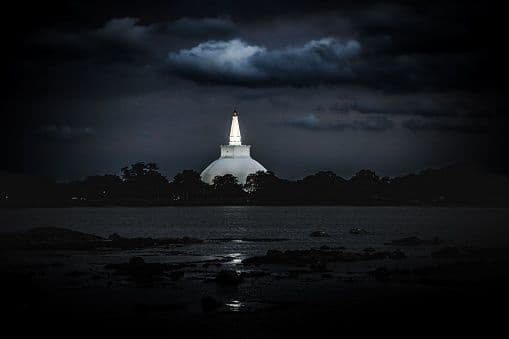 Anuradhapura’s Sacred Glow: Ruwanwelisaya Stupa by Night